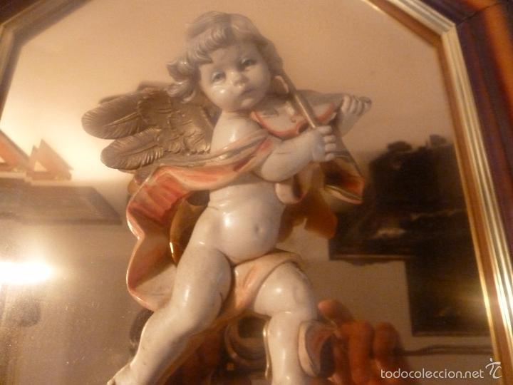 Antig&uuml;edades: Angel enmarcado con espejo - Foto 6