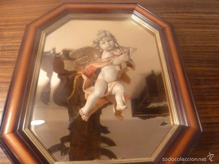 Antig&uuml;edades: Angel enmarcado con espejo - Foto 7