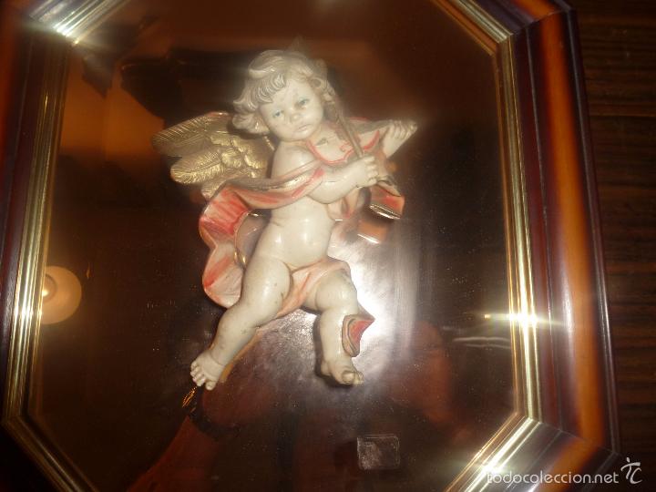 Antig&uuml;edades: Angel enmarcado con espejo - Foto 10