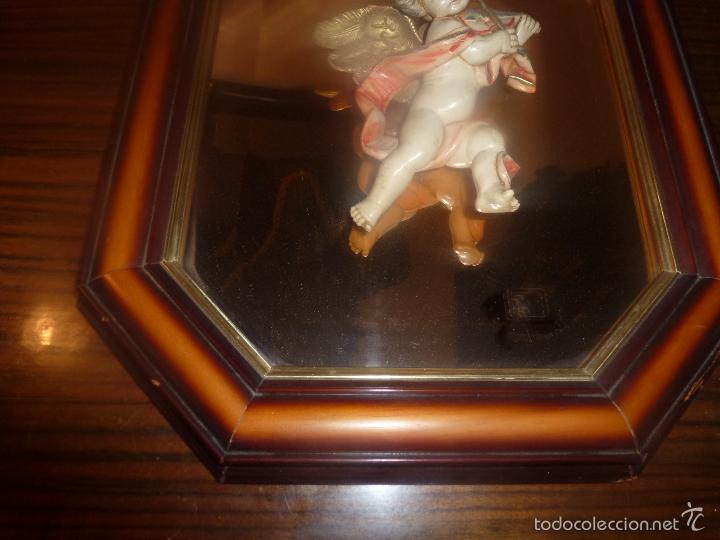Antig&uuml;edades: Angel enmarcado con espejo - Foto 11