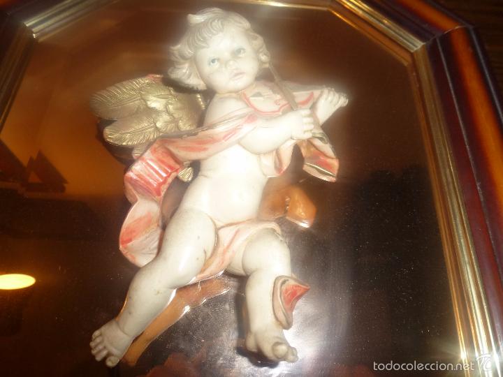 Antig&uuml;edades: Angel enmarcado con espejo - Foto 12