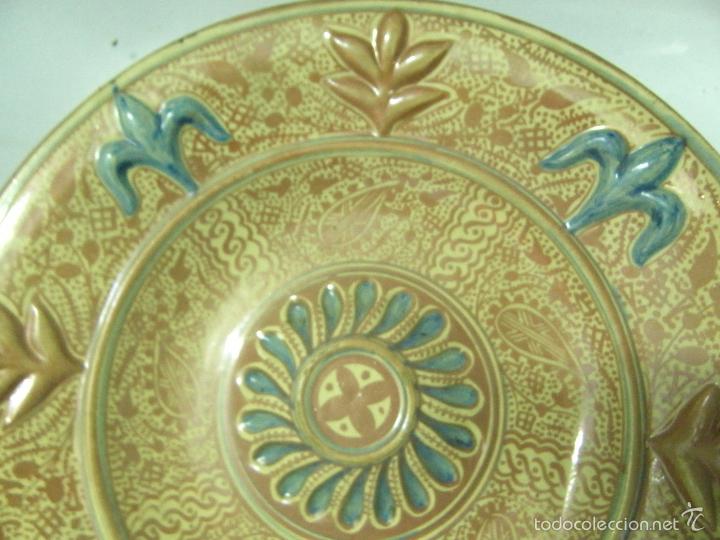 Antig&uuml;edades: GRAN PLATO VIDRIADO-ANTIGUO  40 cms. - Foto 3