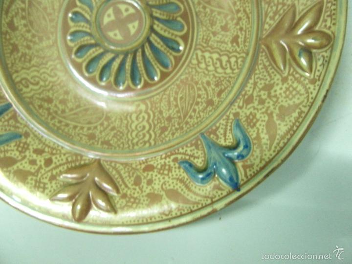 Antig&uuml;edades: GRAN PLATO VIDRIADO-ANTIGUO  40 cms. - Foto 4