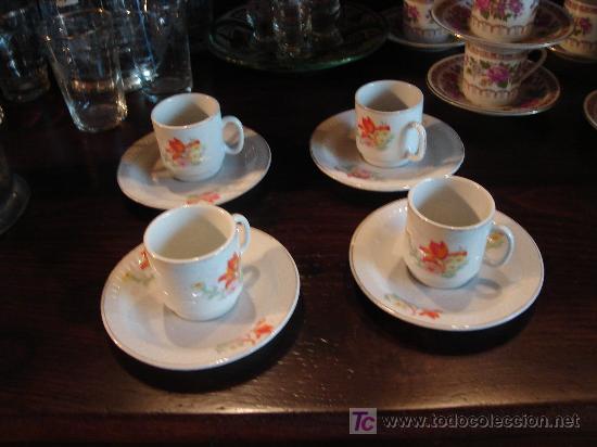 Antig&uuml;edades: 4 tazas pocillos caf&eacute; - Foto 2