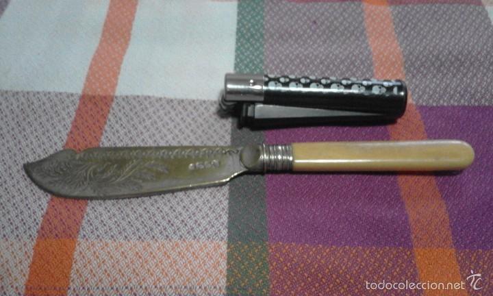 Antig&uuml;edades: cuchillo con la hoja grabada - Foto 1