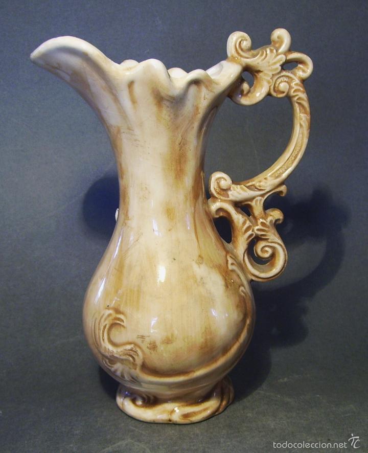 Antig&uuml;edades: JARRA  DE  PORCELANA  TIPO  CAPODIMONTE - Foto 3