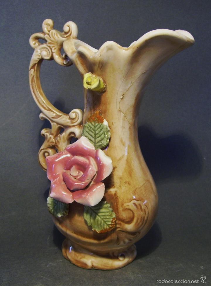 Antig&uuml;edades: JARRA  DE  PORCELANA  TIPO  CAPODIMONTE - Foto 4
