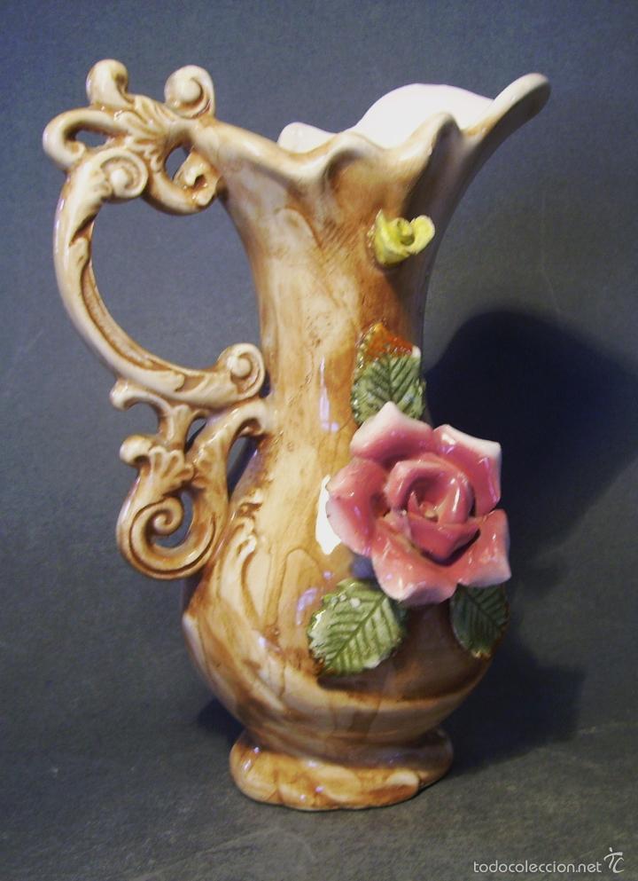 Antig&uuml;edades: JARRA  DE  PORCELANA  TIPO  CAPODIMONTE - Foto 5