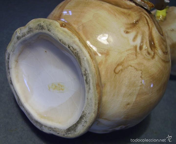 Antig&uuml;edades: JARRA  DE  PORCELANA  TIPO  CAPODIMONTE - Foto 6