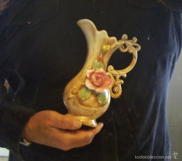Antig&uuml;edades: JARRA  DE  PORCELANA  TIPO  CAPODIMONTE - Foto 10