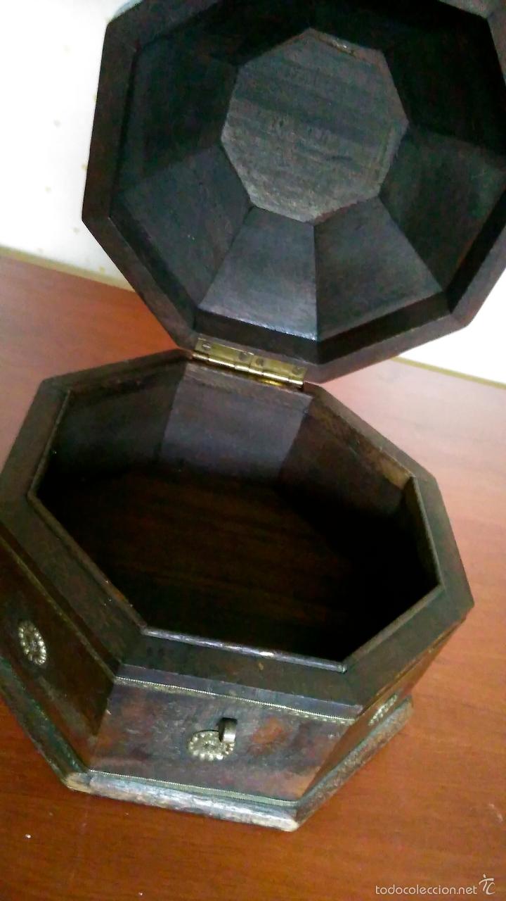 Caja De Madera Octogonal Comprar Cajas Antiguas En Todocoleccion 57009485 