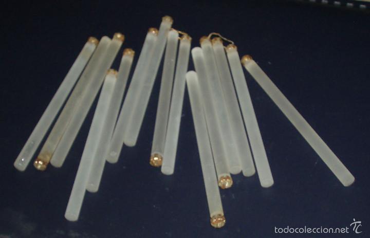 Antig&uuml;edades: 15 lagrimas de cristal miden 10 cms - Foto 1