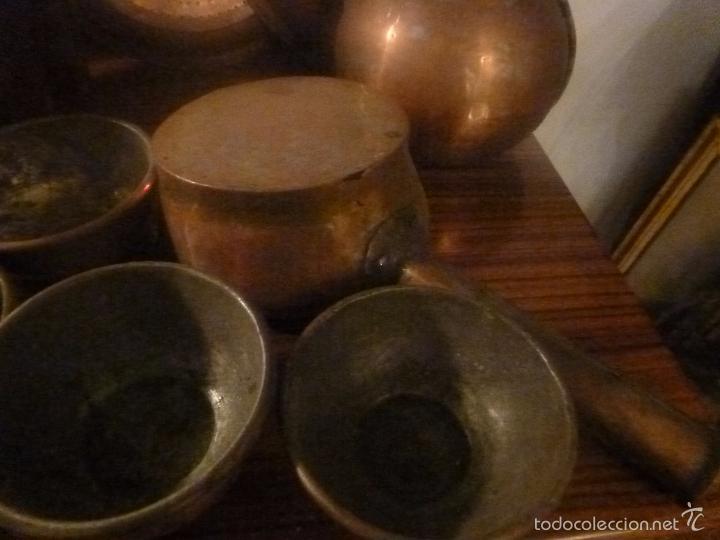Antig&uuml;edades: conjunto de doce piezas de cobre - Foto 14