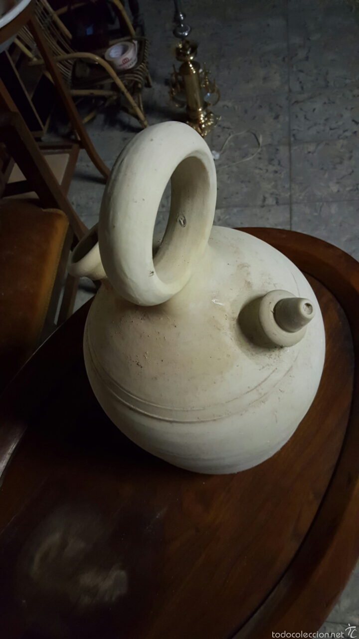 Antig&uuml;edades: Botijo de barro blanco - Foto 3