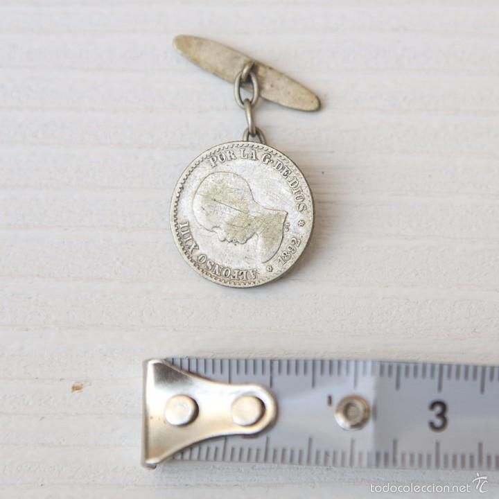 Antig&uuml;edades: Gemelo moneda 50 centimos Alfonso XIII, 1892 - Foto 1