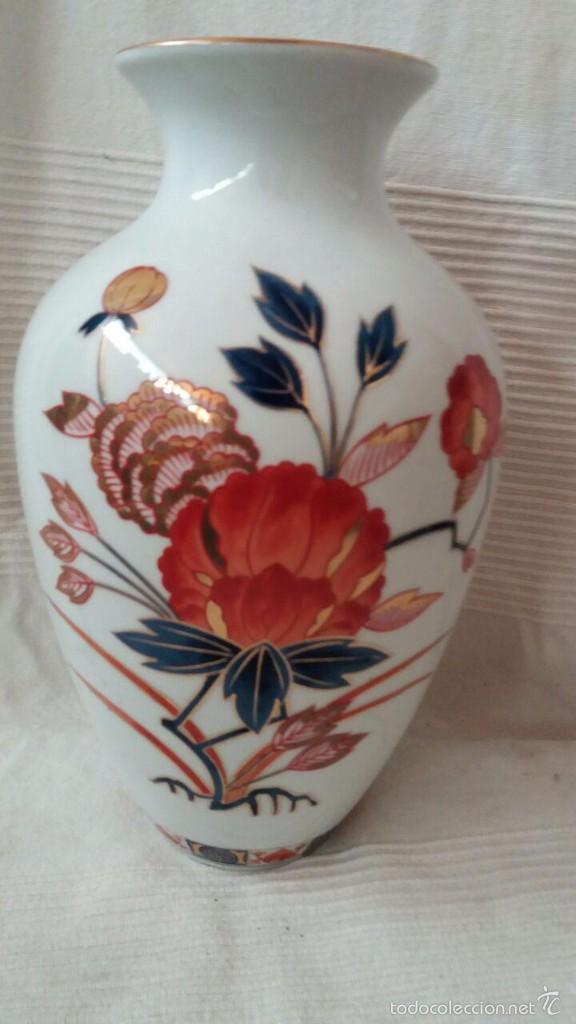 Antig&uuml;edades: JARRON FLORAL JAPONES / 29 x 14 cms - Foto 2