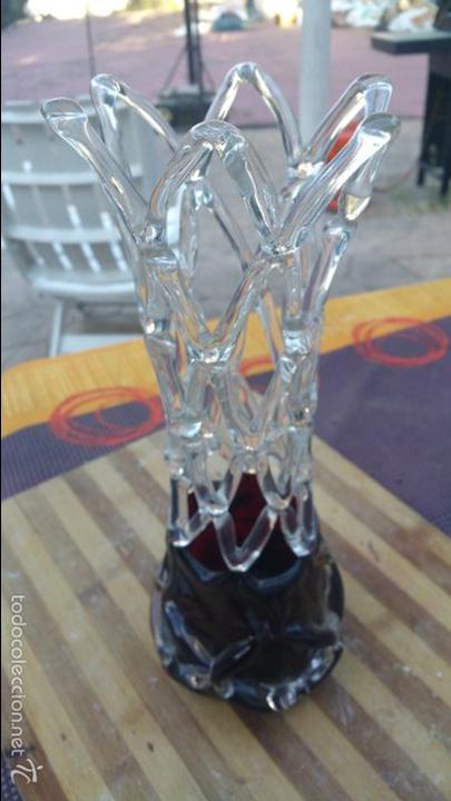 Antig&uuml;edades: BONITO JARR&Oacute;N DE CRISTAL. HECHO A MANO. - Foto 1