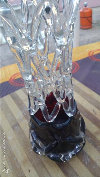 Antig&uuml;edades: BONITO JARR&Oacute;N DE CRISTAL. HECHO A MANO. - Foto 2