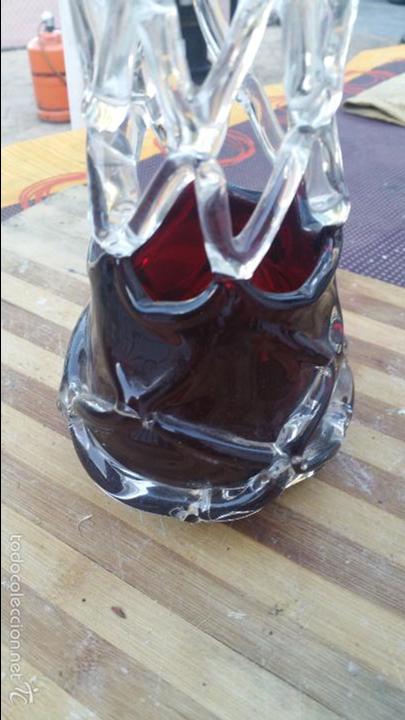 Antig&uuml;edades: BONITO JARR&Oacute;N DE CRISTAL. HECHO A MANO. - Foto 4