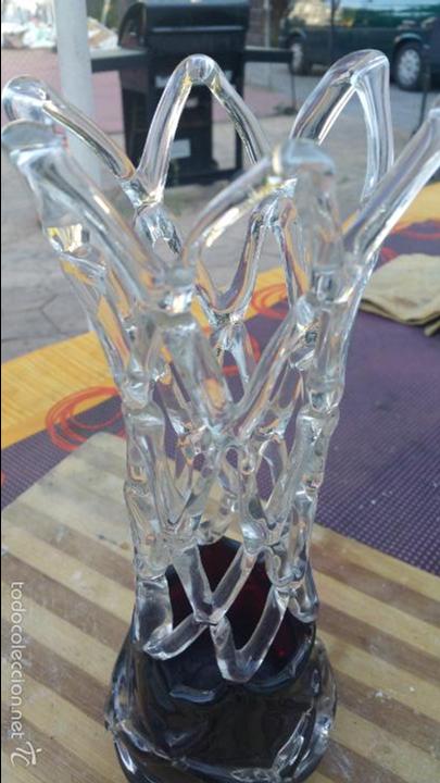 Antig&uuml;edades: BONITO JARR&Oacute;N DE CRISTAL. HECHO A MANO. - Foto 5
