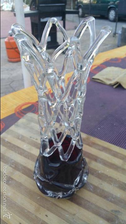 Antig&uuml;edades: BONITO JARR&Oacute;N DE CRISTAL. HECHO A MANO. - Foto 6