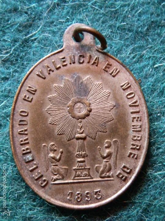 Antig&uuml;edades: CONGRESO EUCARISTICO,VALENCIA 1893, 30 MM - Foto 1