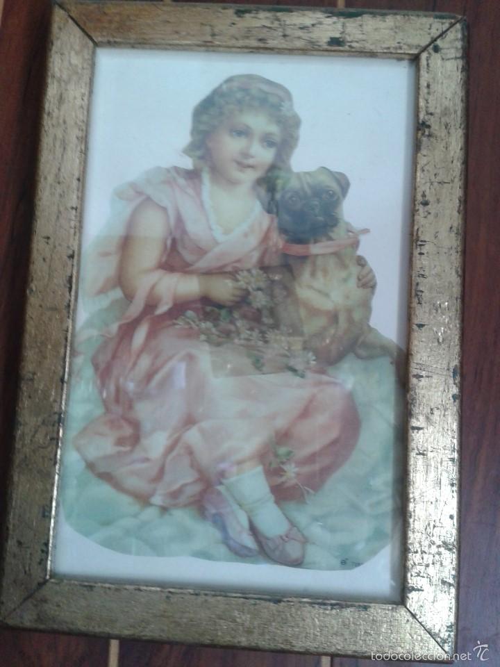 Antig&uuml;edades: ANTIGUO Y BONITO CUADRO DE MADERA. - Foto 2