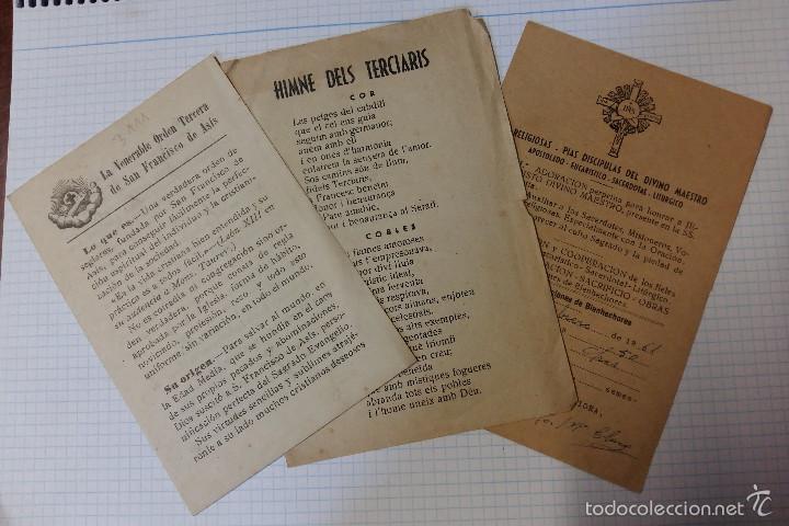 Antig&uuml;edades: Lote de 3 documentos religiosos - Foto 1