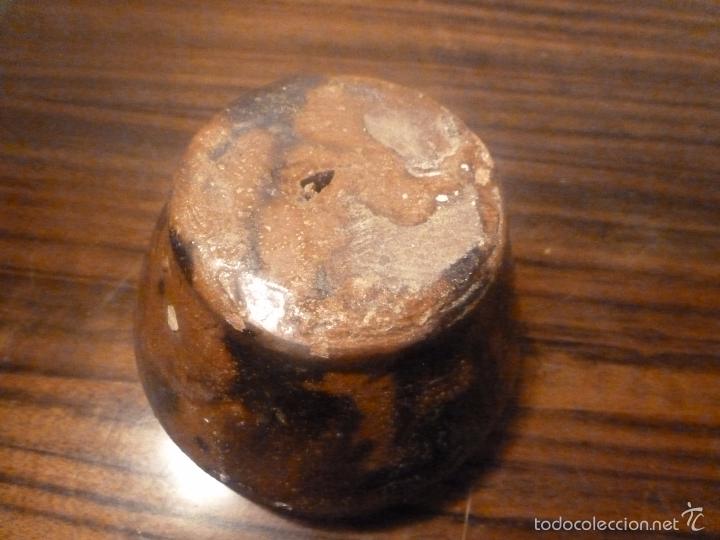 Antig&uuml;edades: almirez mortero de barro esmaltado - Foto 2