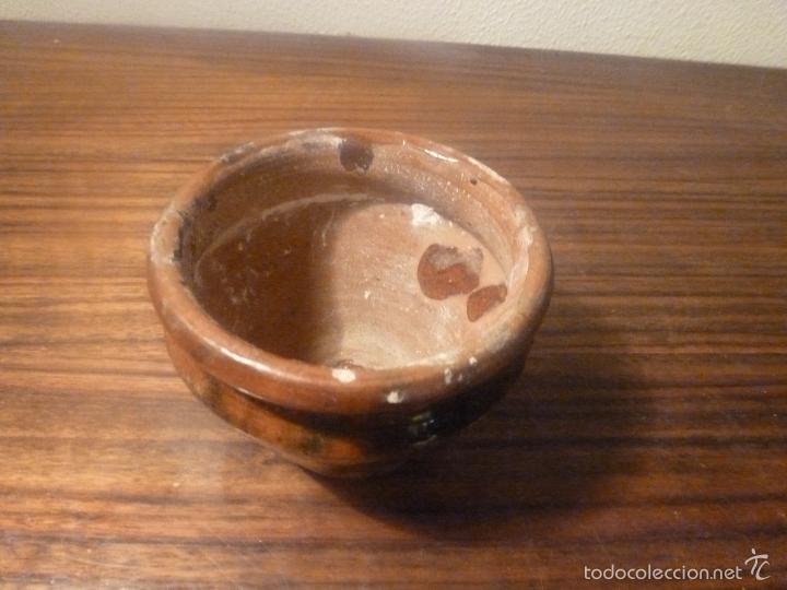 Antig&uuml;edades: almirez mortero de barro esmaltado - Foto 7