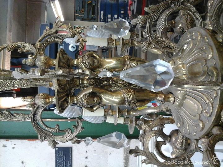 Antig&uuml;edades: Lampara de bronce macizo - Foto 2