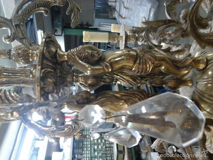 Antig&uuml;edades: Lampara de bronce macizo - Foto 3