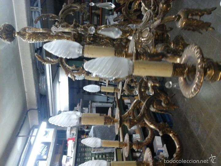Antig&uuml;edades: Lampara de bronce macizo - Foto 4