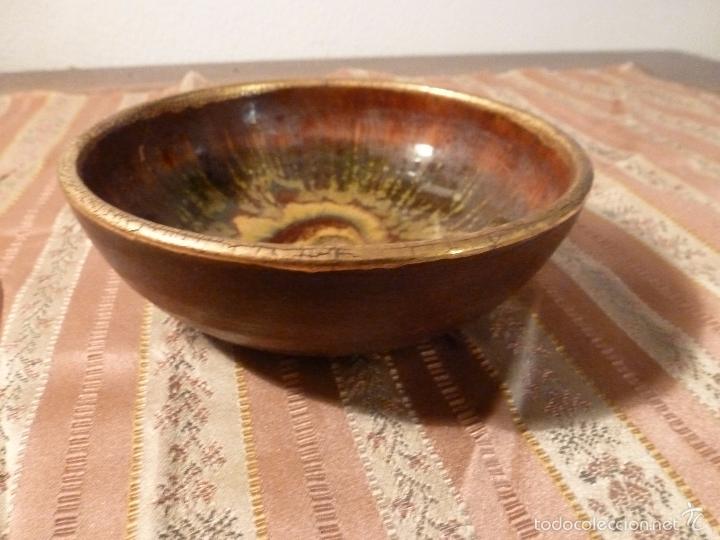 Antig&uuml;edades: cuenco de barro esmaltado - Foto 6
