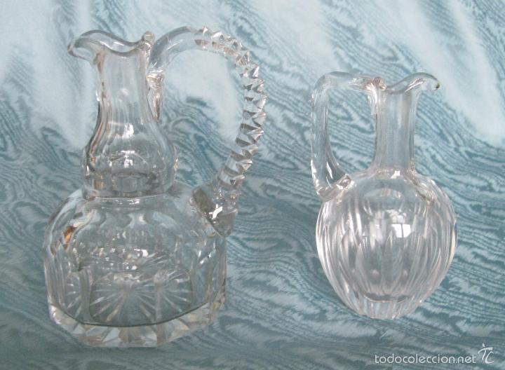 Antig&uuml;edades: Dos jarritas de cristal