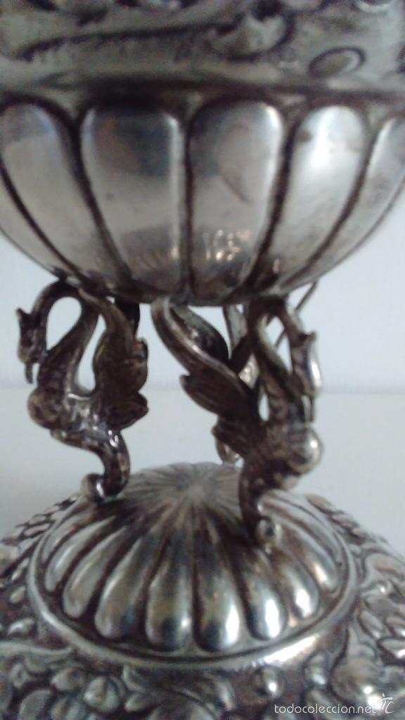 Antig&uuml;edades: Bonito centro de mesa en forma de copa - Foto 10