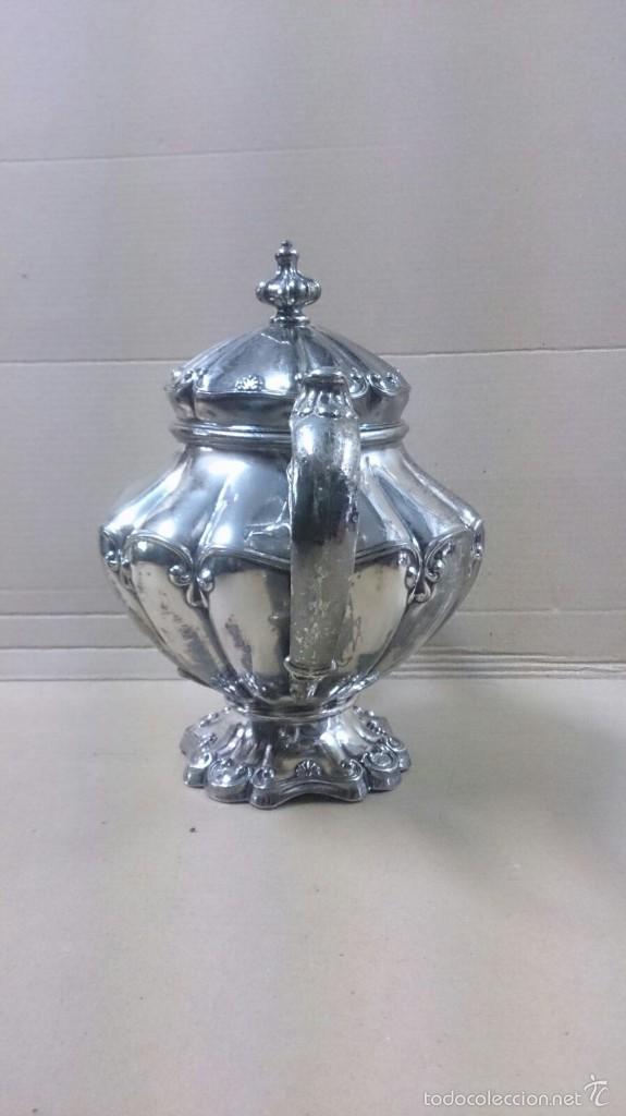 Antig&uuml;edades: Recipiente en metal plateado - Foto 2