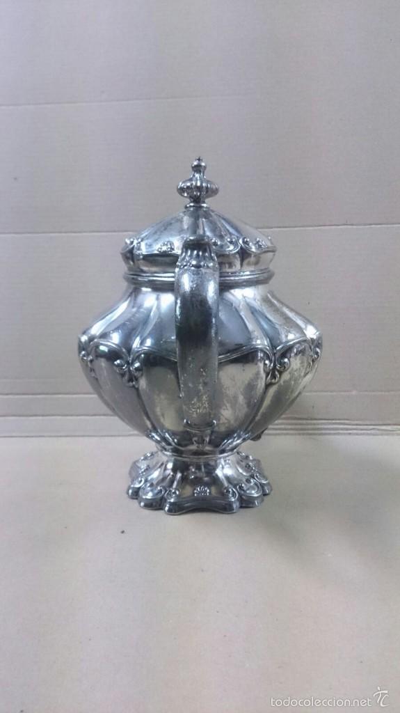 Antig&uuml;edades: Recipiente en metal plateado - Foto 4