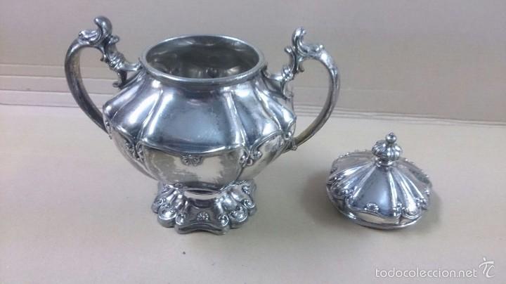 Antig&uuml;edades: Recipiente en metal plateado - Foto 7