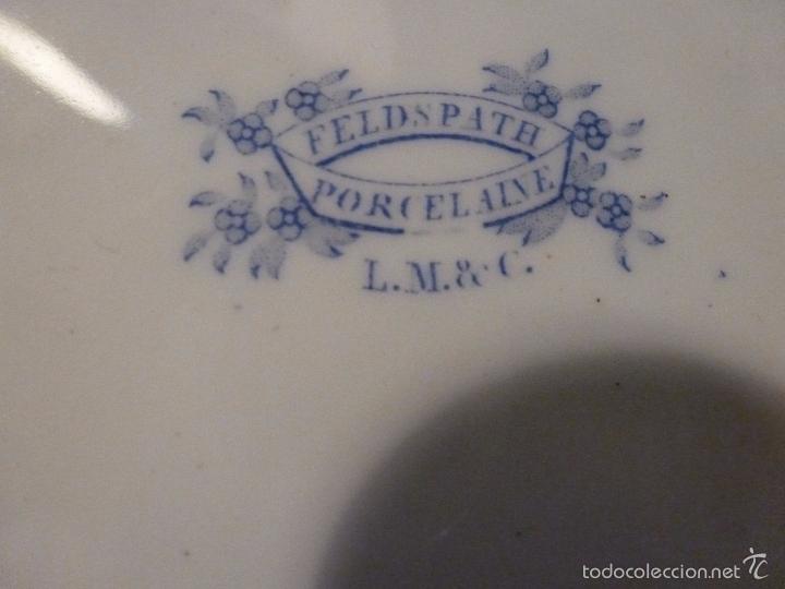 Antig&uuml;edades: PLATO DE PORCELANA Y ORO - Foto 4