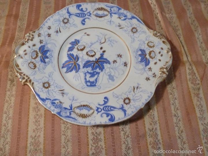 Antig&uuml;edades: PLATO DE PORCELANA Y ORO - Foto 5