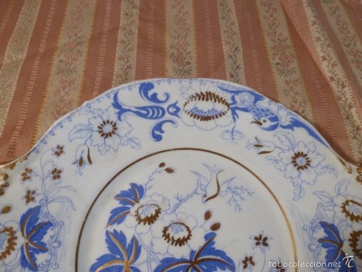 Antig&uuml;edades: PLATO DE PORCELANA Y ORO - Foto 6