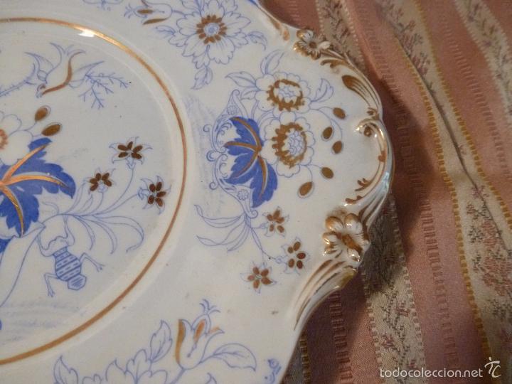 Antig&uuml;edades: PLATO DE PORCELANA Y ORO - Foto 7