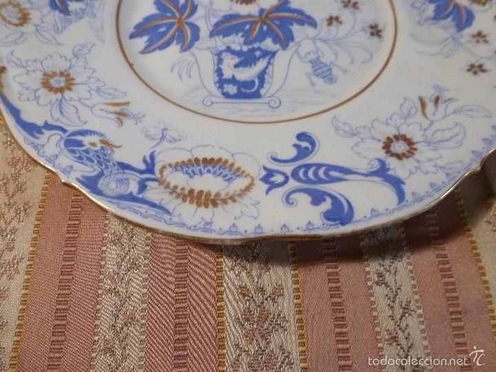 Antig&uuml;edades: PLATO DE PORCELANA Y ORO - Foto 10