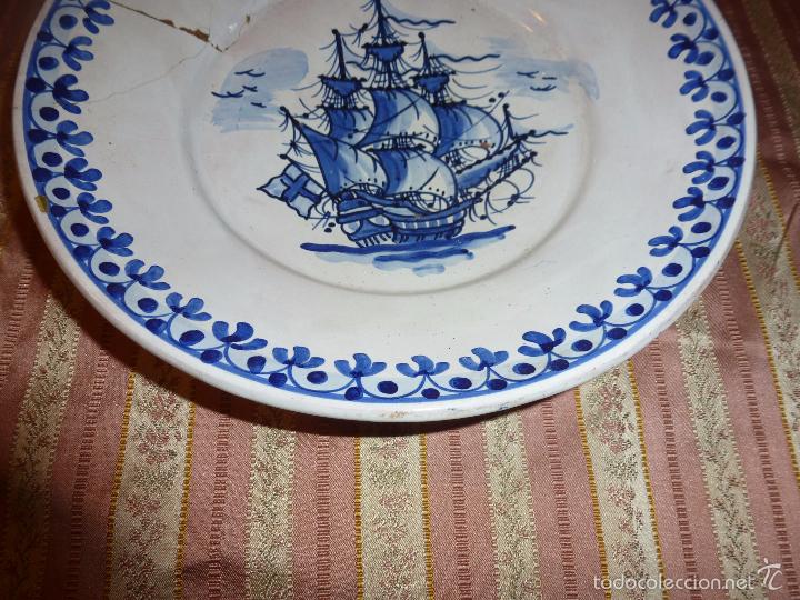 Antig&uuml;edades: PLATO DE CERAMICA BARCO - Foto 8