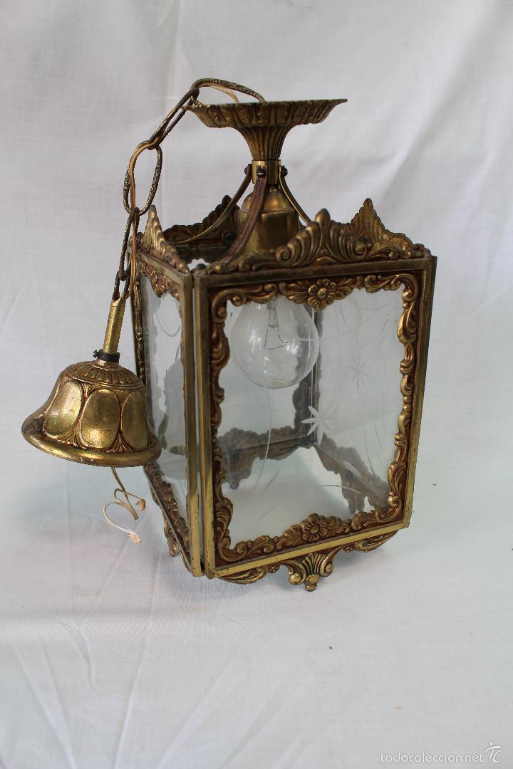 Antig&uuml;edades: lampara de techo en bronce - Foto 1
