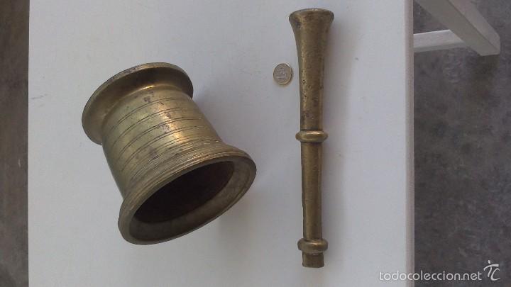 Antig&uuml;edades: antiguo almirez  de grandes dimensiones - Foto 5