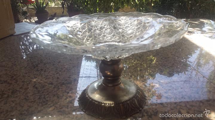 Antig&uuml;edades: ANTIGUO CENTRO DE MESA EN CRISTAL - Foto 1