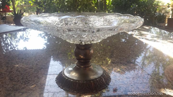 Antig&uuml;edades: ANTIGUO CENTRO DE MESA EN CRISTAL - Foto 5