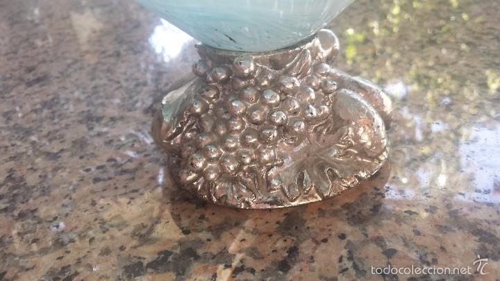 Antig&uuml;edades: antiguo centro de mesa en celeste, precioso - Foto 3